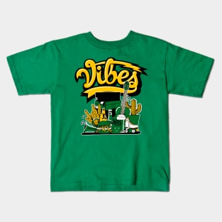 Good Vibes Pine Green Kids T-Shirt